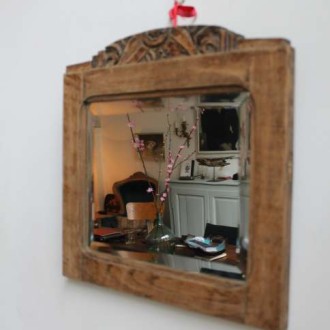 Antieke houten spiegel (art deco)