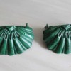 old green iron soap dishes