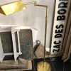 klassieke vintage staande leeslamp goud messing