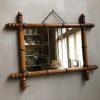 vintage brocante faux bamboe spiegel