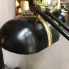 italiaanse vintage designlamp retro zwart messing halogeen