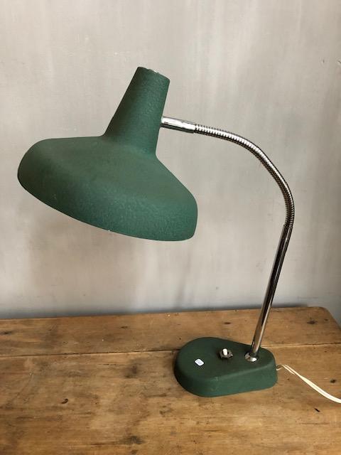 vintage bureaulamp groen
