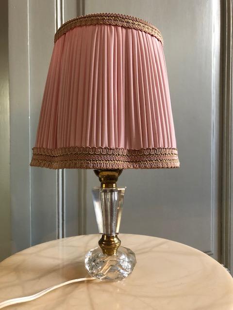 vintage frans glazen tafellampje