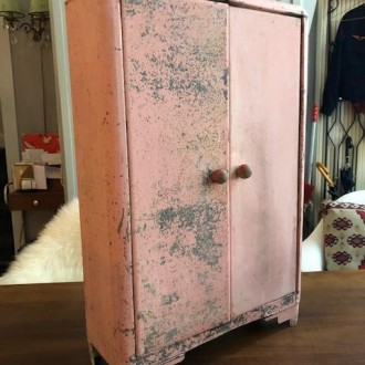 Vintage mini kastje rose | Verkocht