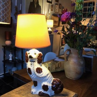 Vintage tafellamp van hond