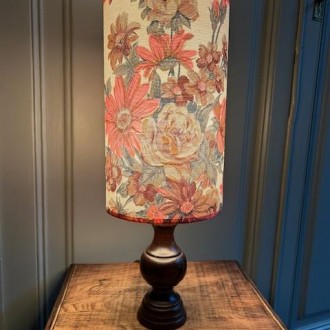 Vintage lampje met bloemen | Verkocht