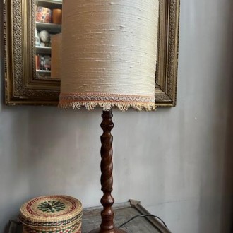 Handgemaakte lampenkap met ruwe zijde